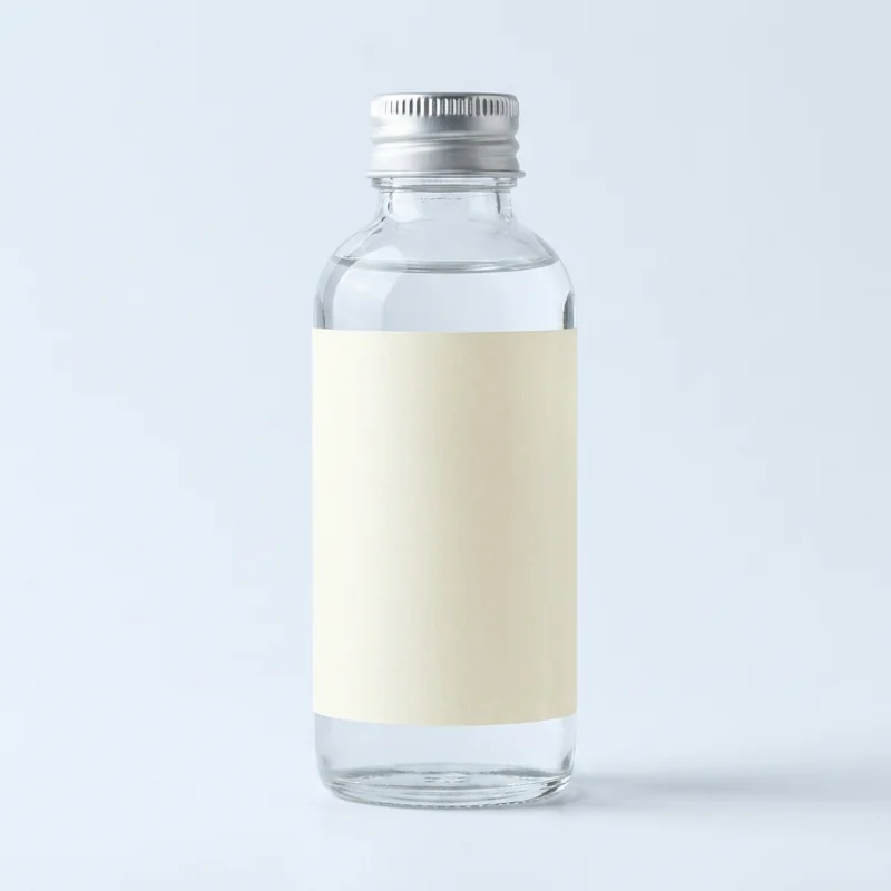 EIGTWEN gloss varnish bottle beside a vivid varnished acrylic painting